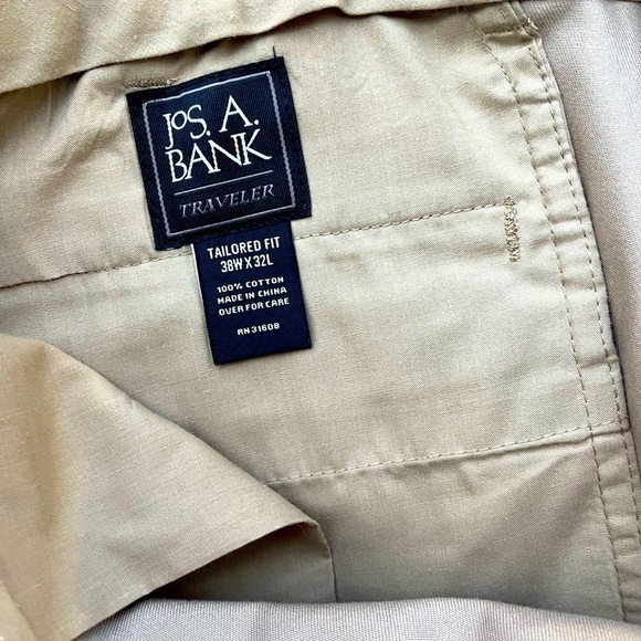 Jos A Bank Tailored Fit Chinos 38 x 32 - Picture 7 of 7